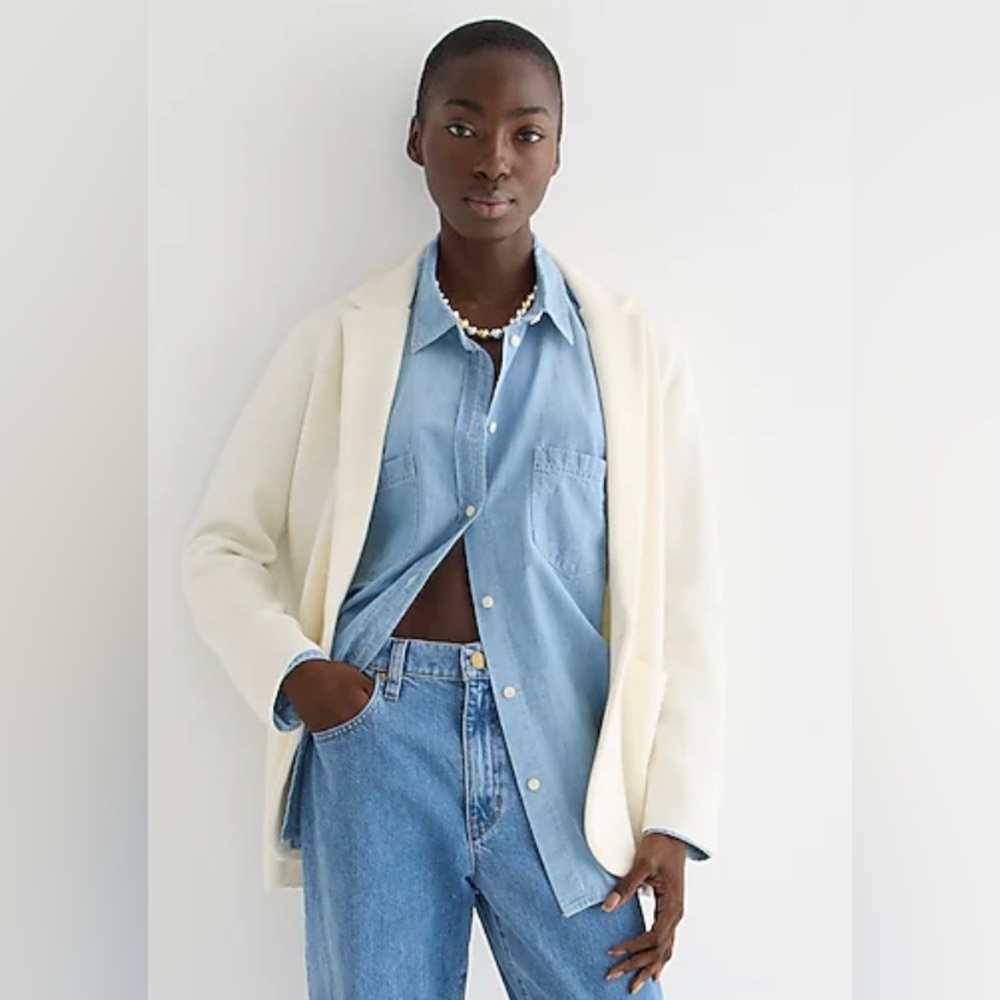 J. Crew Cecile relaxed sweater blazer